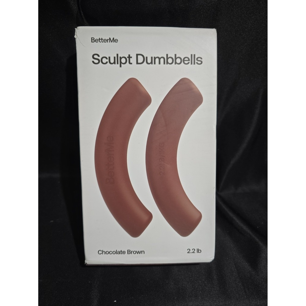 Better Me Sculpt Dumbbells Chocolate Brown 2.2lb Each Pilates Yoga Weights Pair